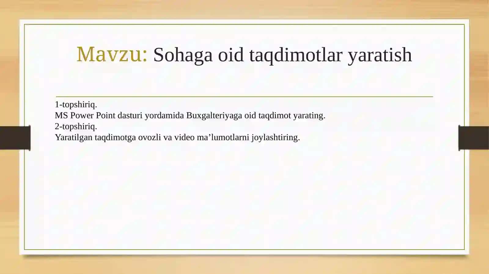 Iqtisodiyotda Axborot komplekslari va texnalogiyalari 2