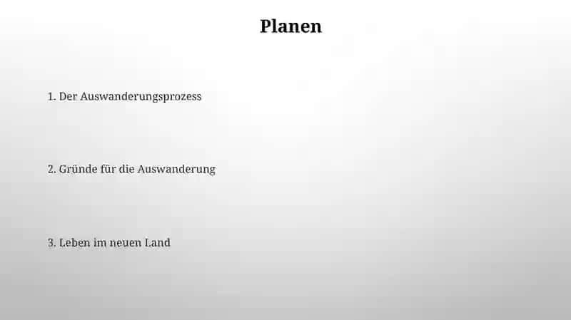Auswandern 2