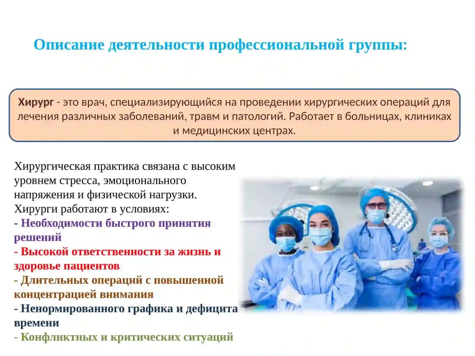 Программа обучения навыкам психологической саморегуляции врачей – хирургов 2