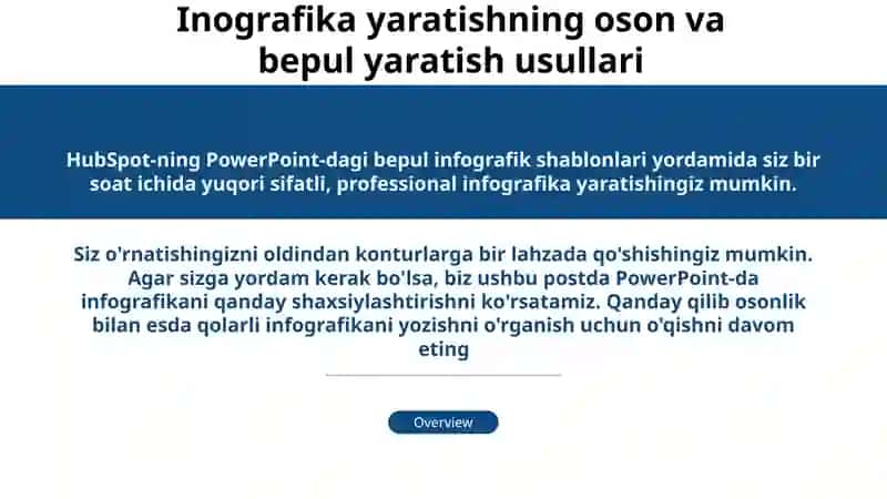 PowerPoint-dagi bepul infografik shablonlari 2