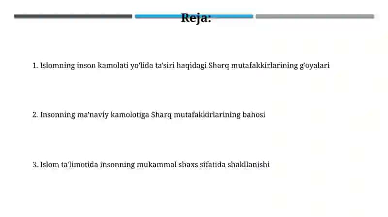 Islomning inson kamolligiga ta'siri haqidagi Sharq mutafakkirlarining gʻoyalari 2