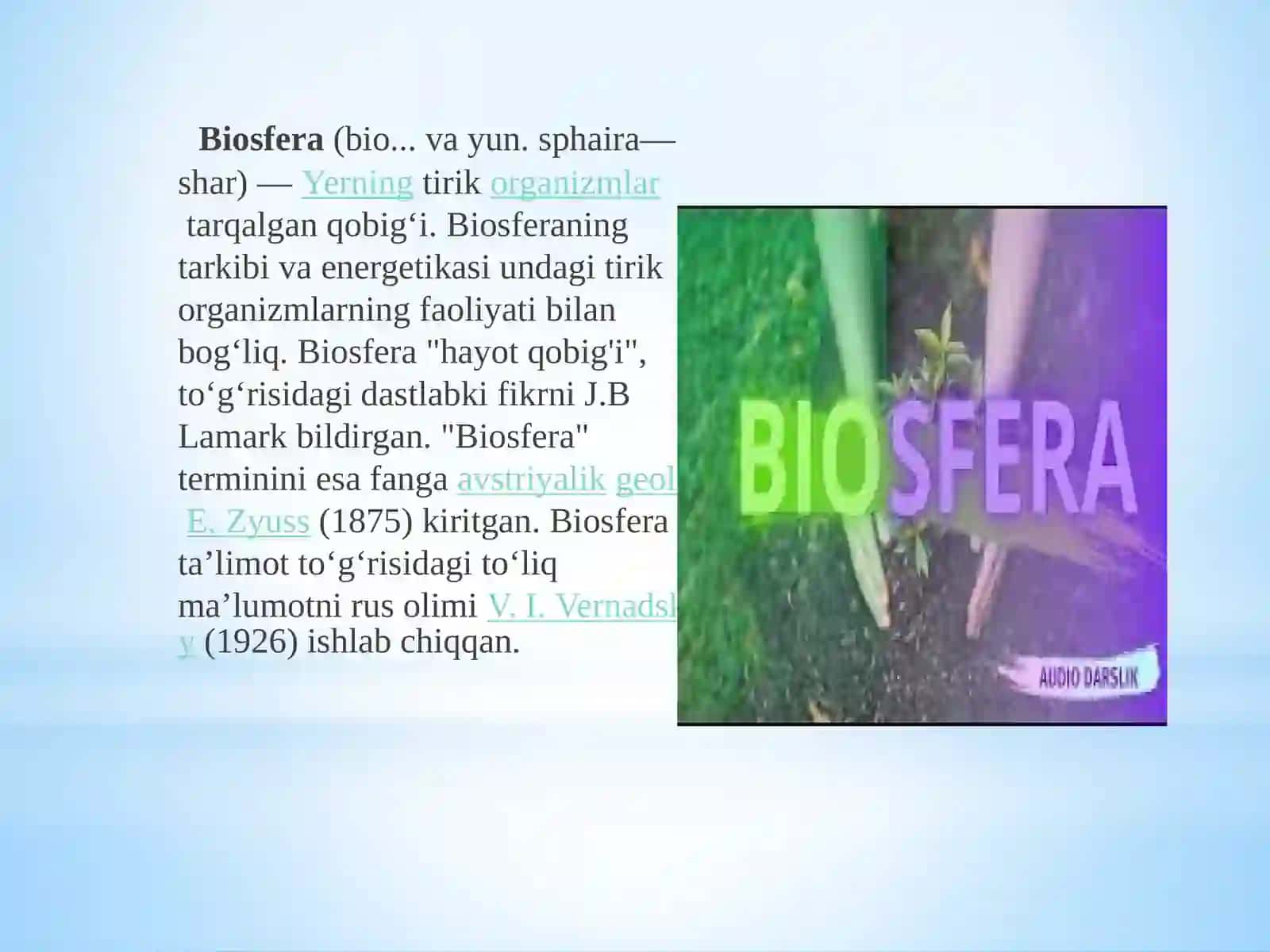BIOSFERA VA UNING TUZILISHI 2