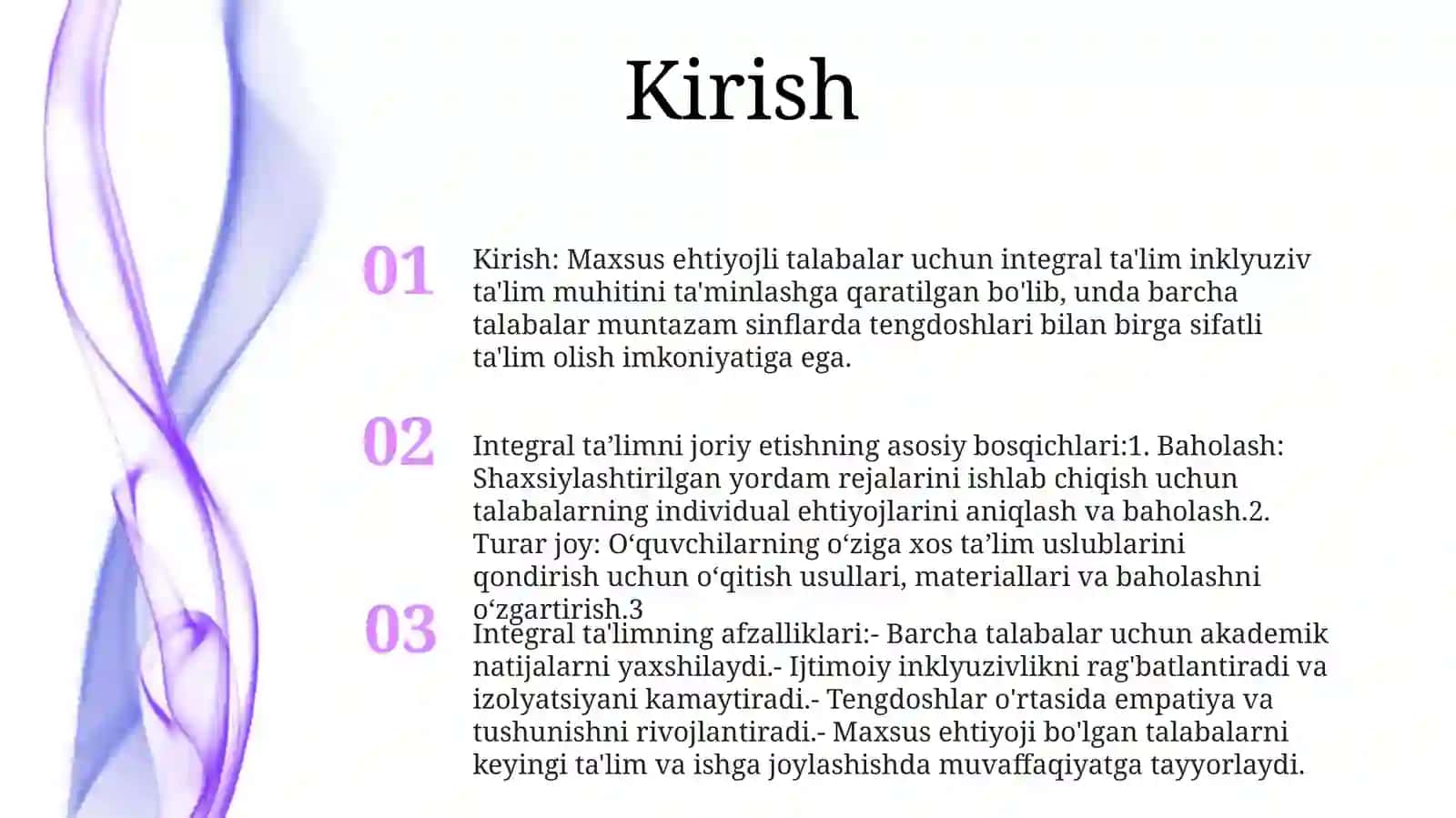 UmumtaʼLim Tashkilotlarida Alohida Yordamga Muxtoj Bolalar Uchun Integratsiyalashgan TaʼLimni Amalga OshirishningAsosiyBosqichlari 2