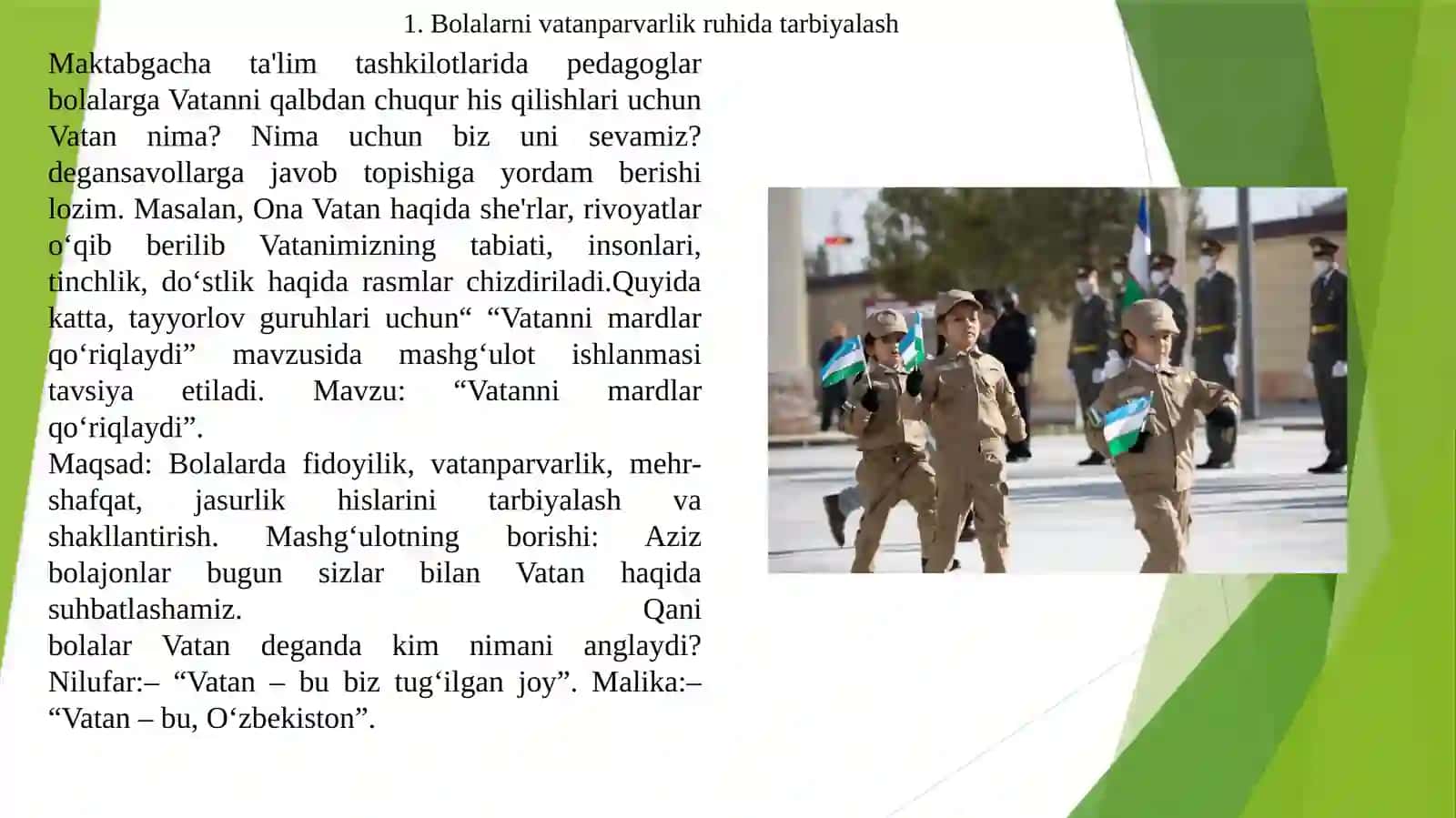 Maktabgacha taʼlim tashkilotida bolalarni harbiy vatanparvarlik ruhida tarbiyalashning ijtimoiy mohiyati 2