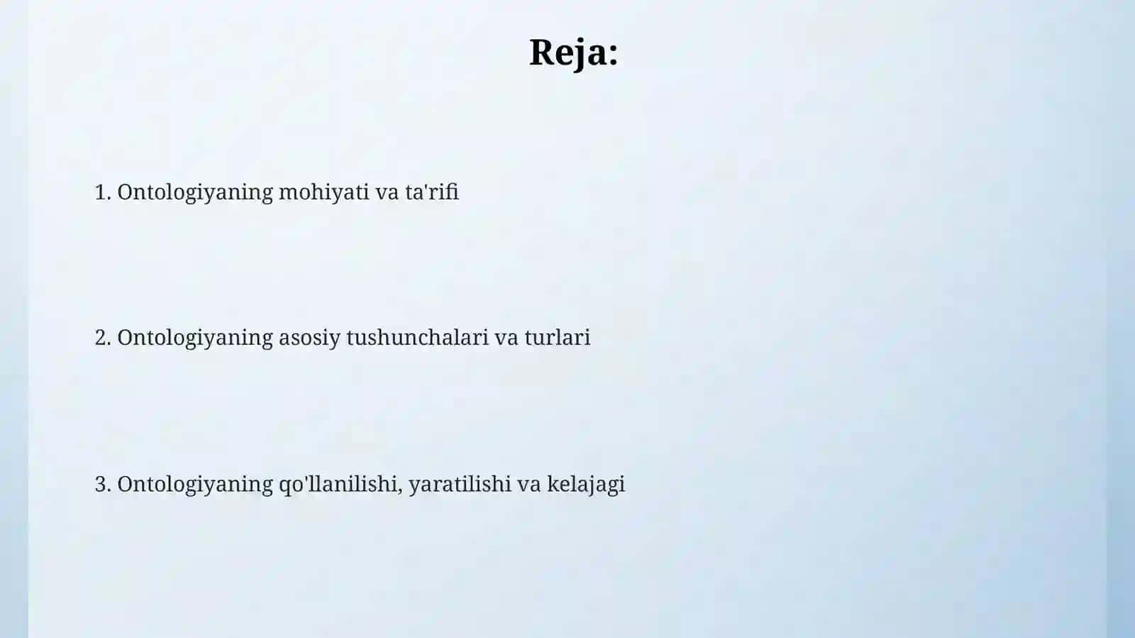 Ontologiyaningmohiyativatarifi 2