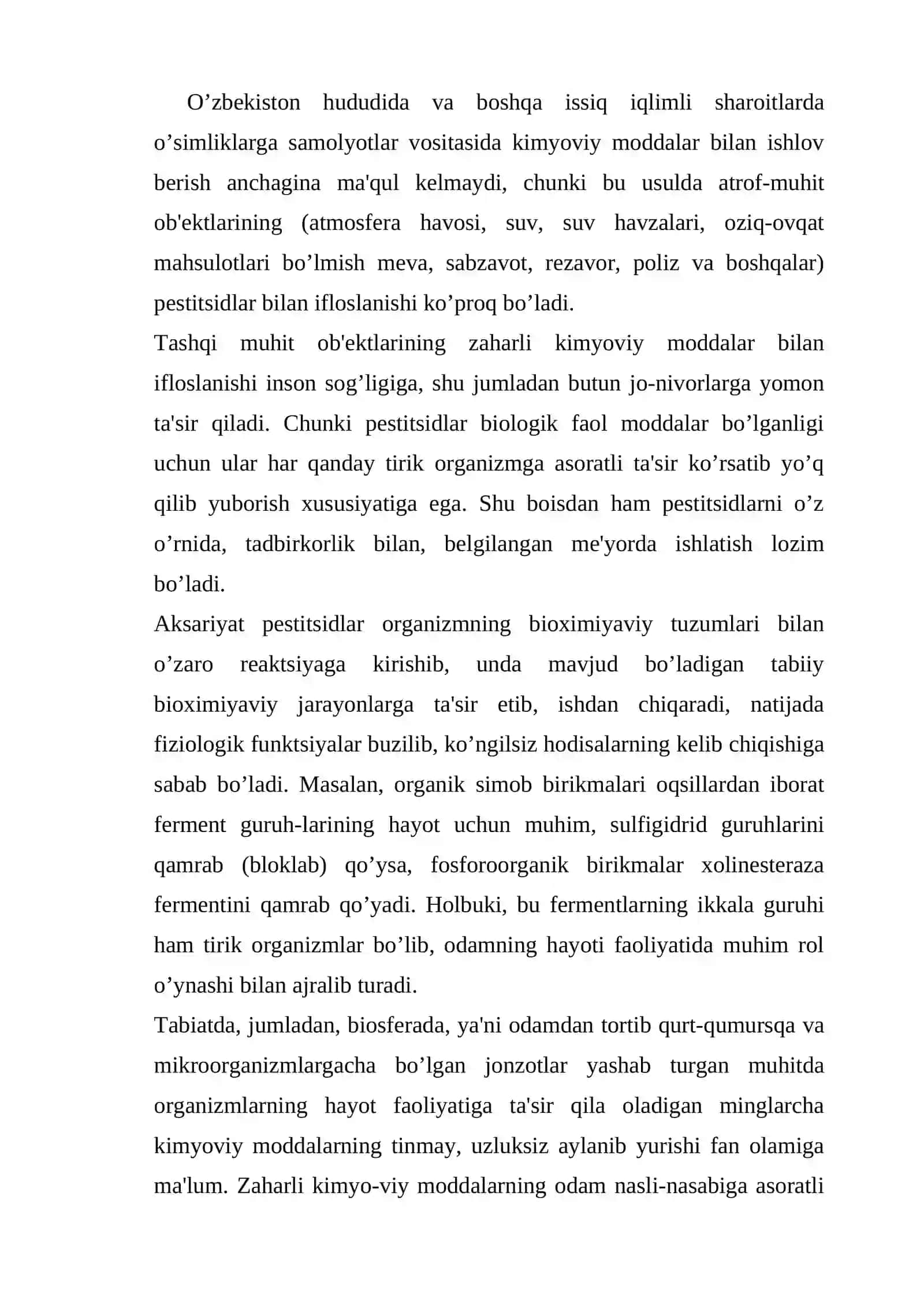 Kimyoviy chiqindilarni tirik organizmga tasiri 2