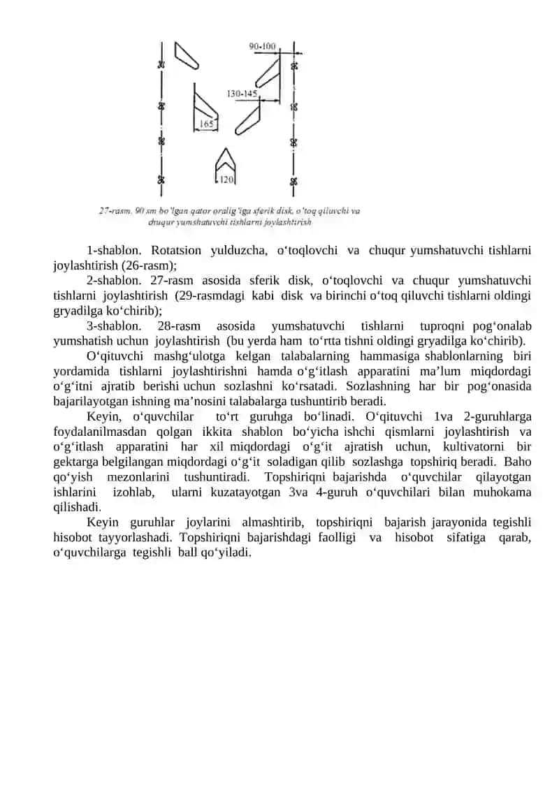 MASHINA-TRAKTOR AGREGATLARINI TUZISH VA ISHLATISH 2