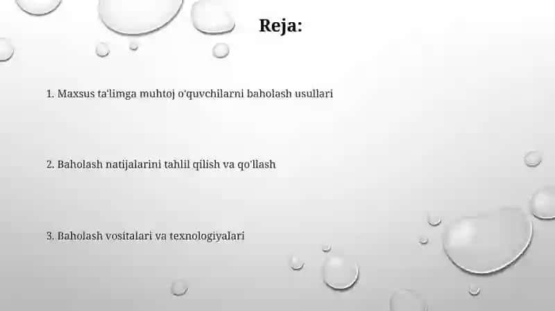 Maxsus taʼlim ehtiyojlari boʻlgan oʻquvchilarni baholash usullari 2