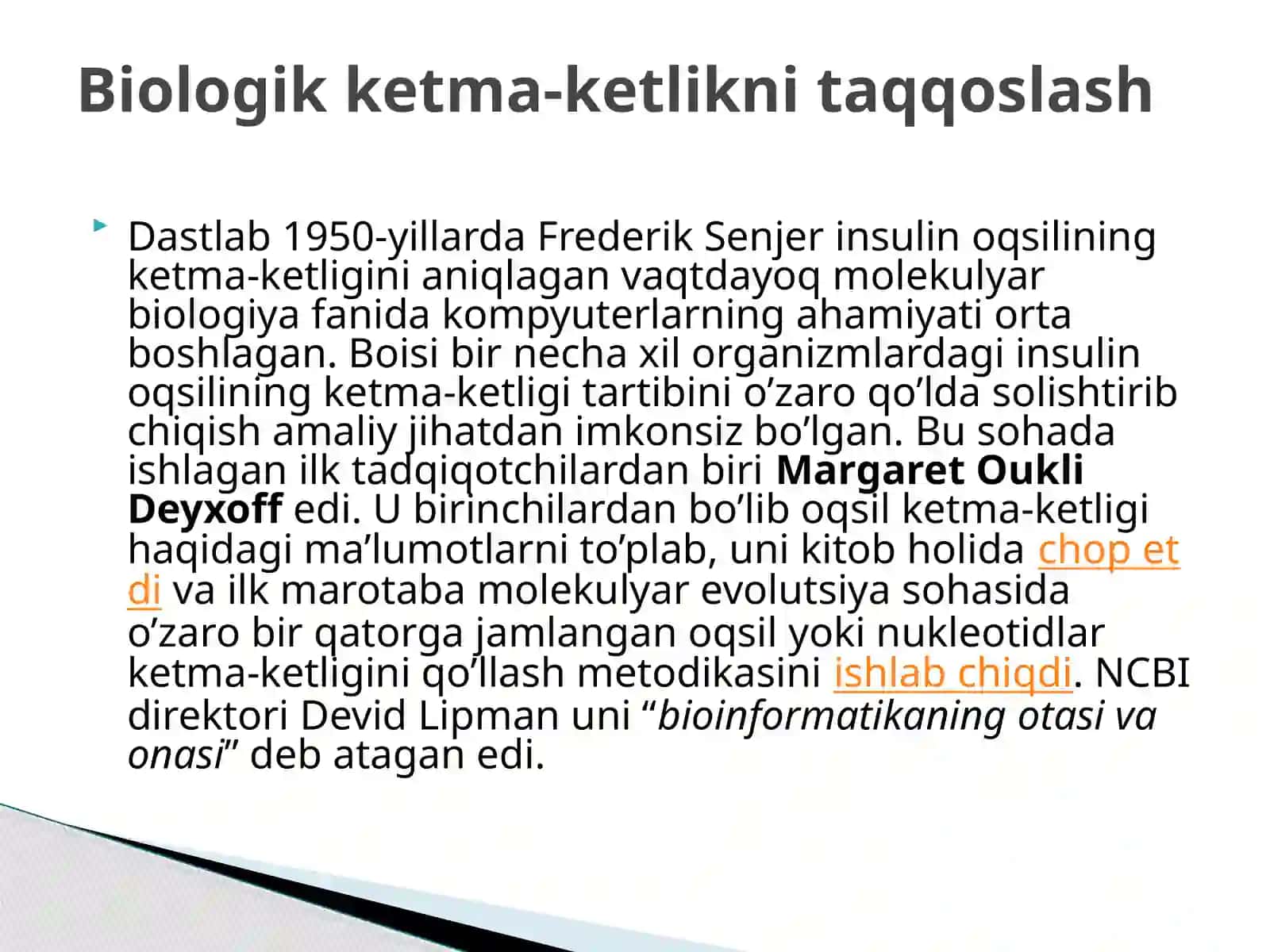 Nukleotidlar ketma – ketligini tahlilini amalga oshiruvchi dasturlar 2