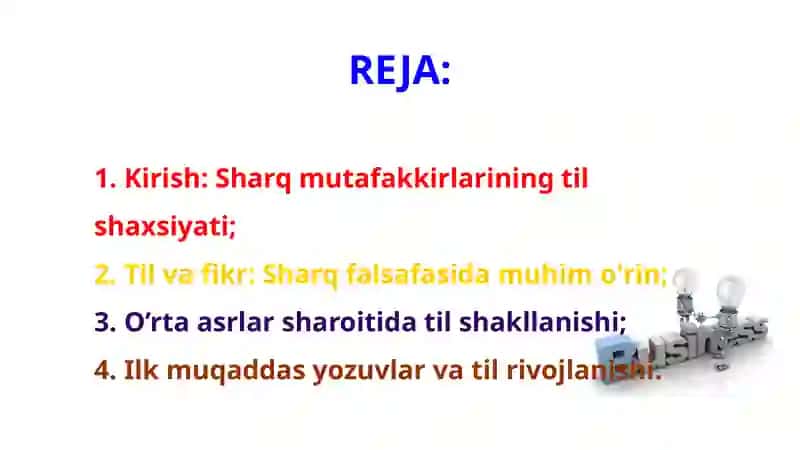 Sharq mutafakkirlarining til shakllanishi 2