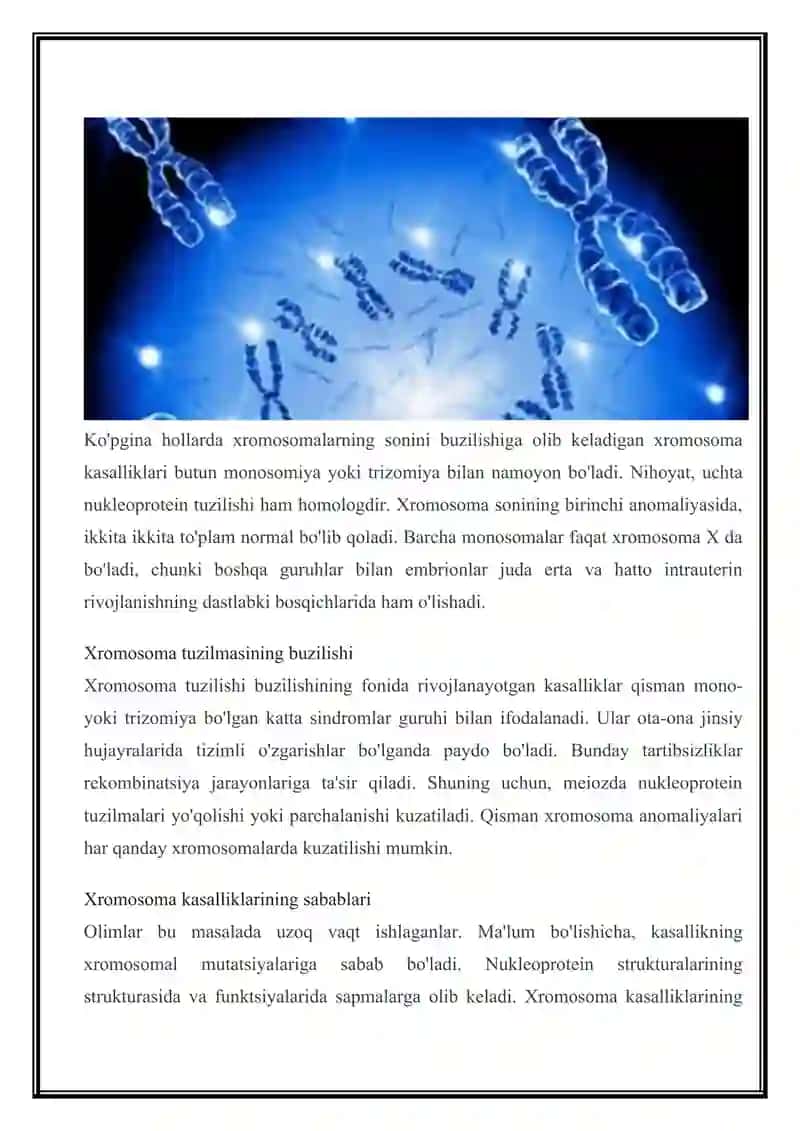 Xromosoma kasalliklari 2