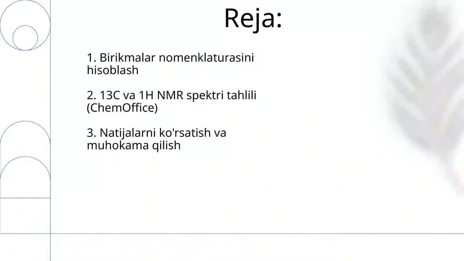 ChemOffice dasturidagi birikmalar nomlanishi va spektrlarini hisoblash 2