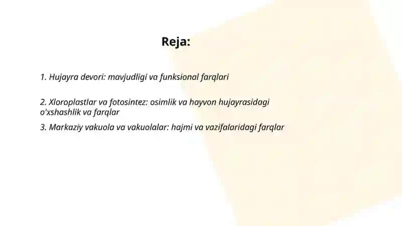 Hujayra devori: mavjudligi va funksional farqlari 2