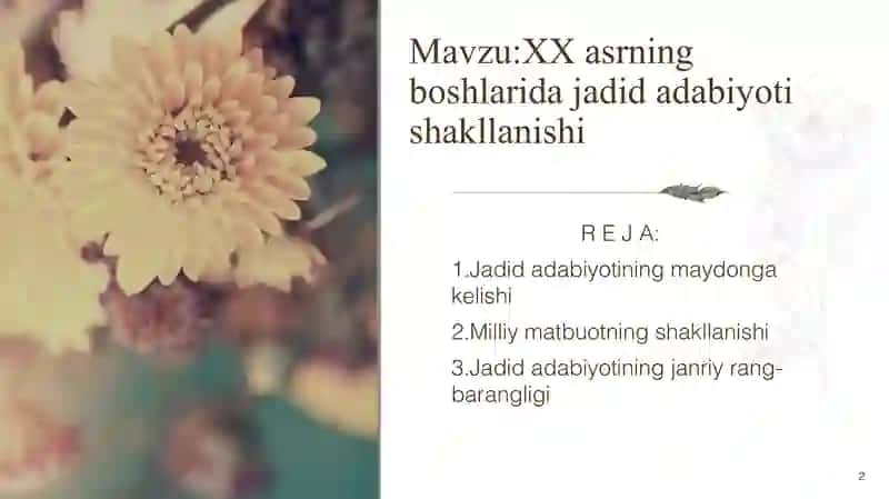 Jadid adabiyotishakllanishi 2