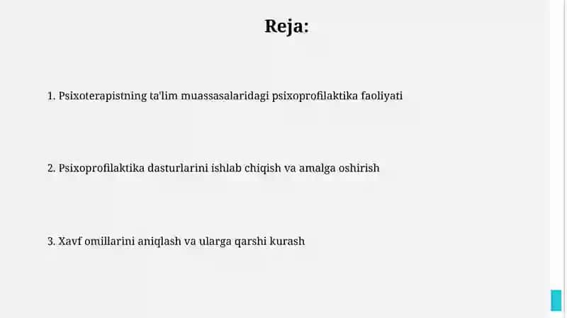 Ta’lim muassasasi psixologining psixoprofilaktik faoliyati 2