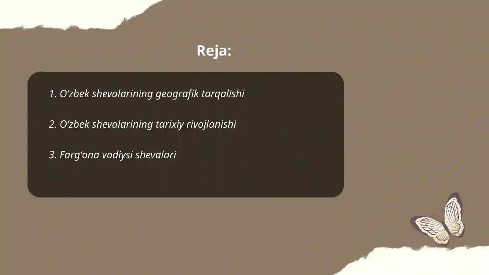 Oʻzbek shevalarining tasnifi 2