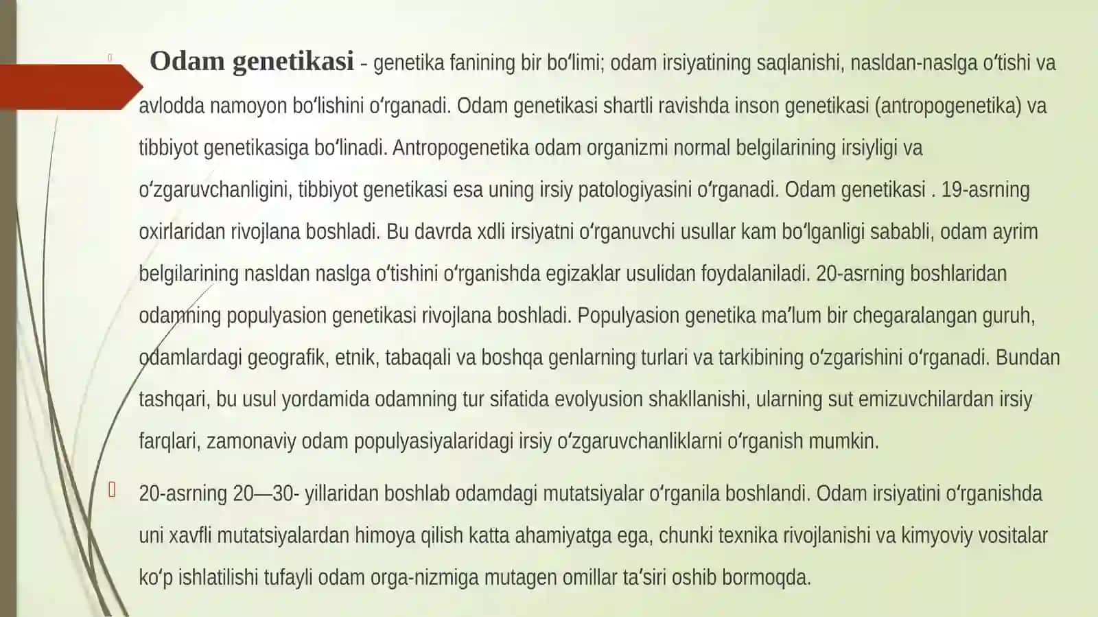 Odam genetikasi: sitogenetik, egizaklar, immunogenetika usullari 2