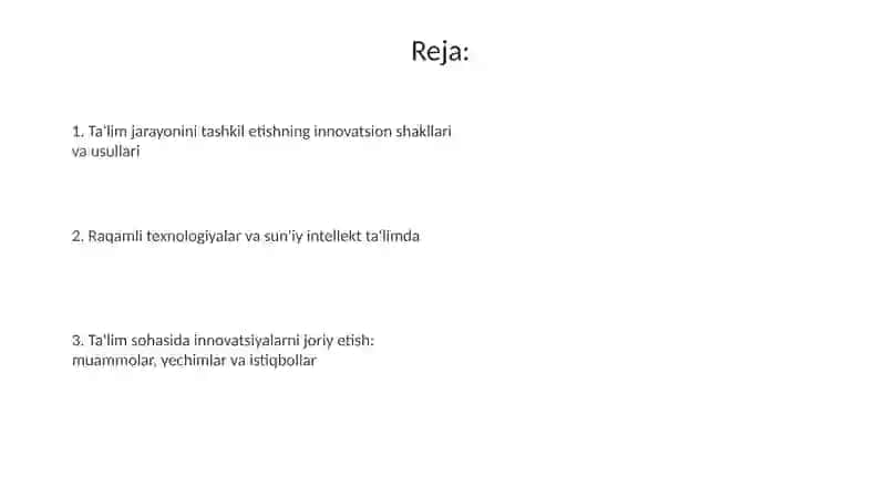 Ta'lim jarayonini tashkil etishning innovatsion shakl metod va vositalari 2