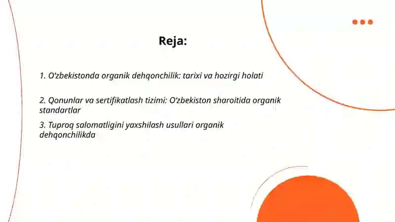 Oʻzbekistonda organik dehqonchilikning ahamiyati va istiqbolari 2