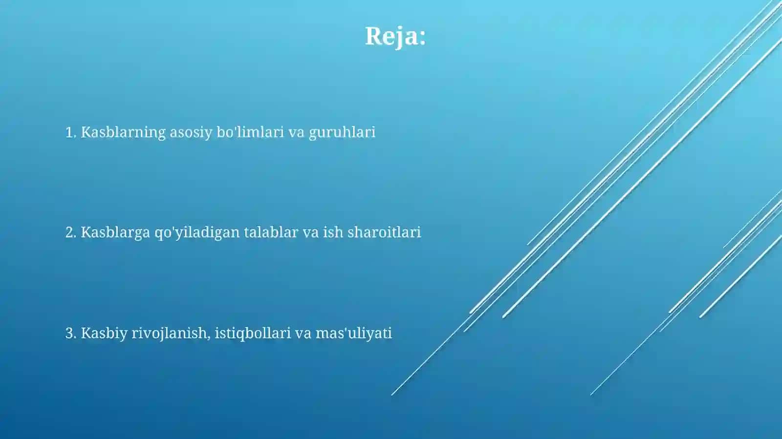 Kasblarning boʻlim va guruhlari boʻyicha oʻziga xos hususiyatlari 2