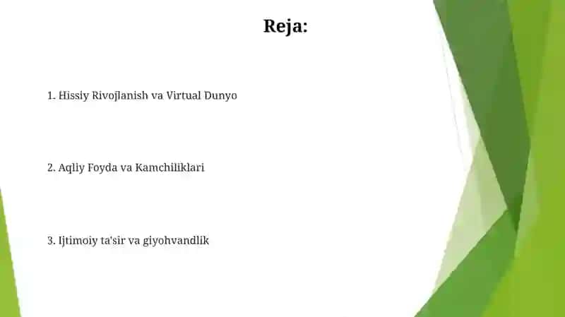 Kognitiv Ko'nikmalar va Virtual O'yinlar 2