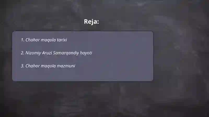 Chahor maqola Nizomiy Aruzi Samarqandiy 2