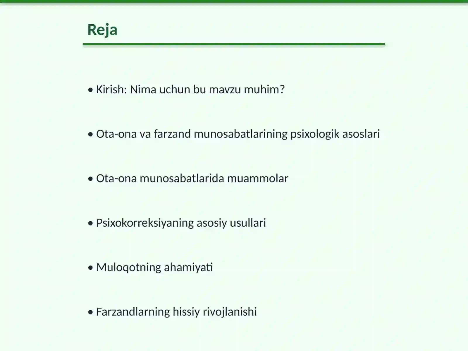 Ota-ona va Farzand O'rtasidagi Munosabatlar Psixokorreksiyasi 2
