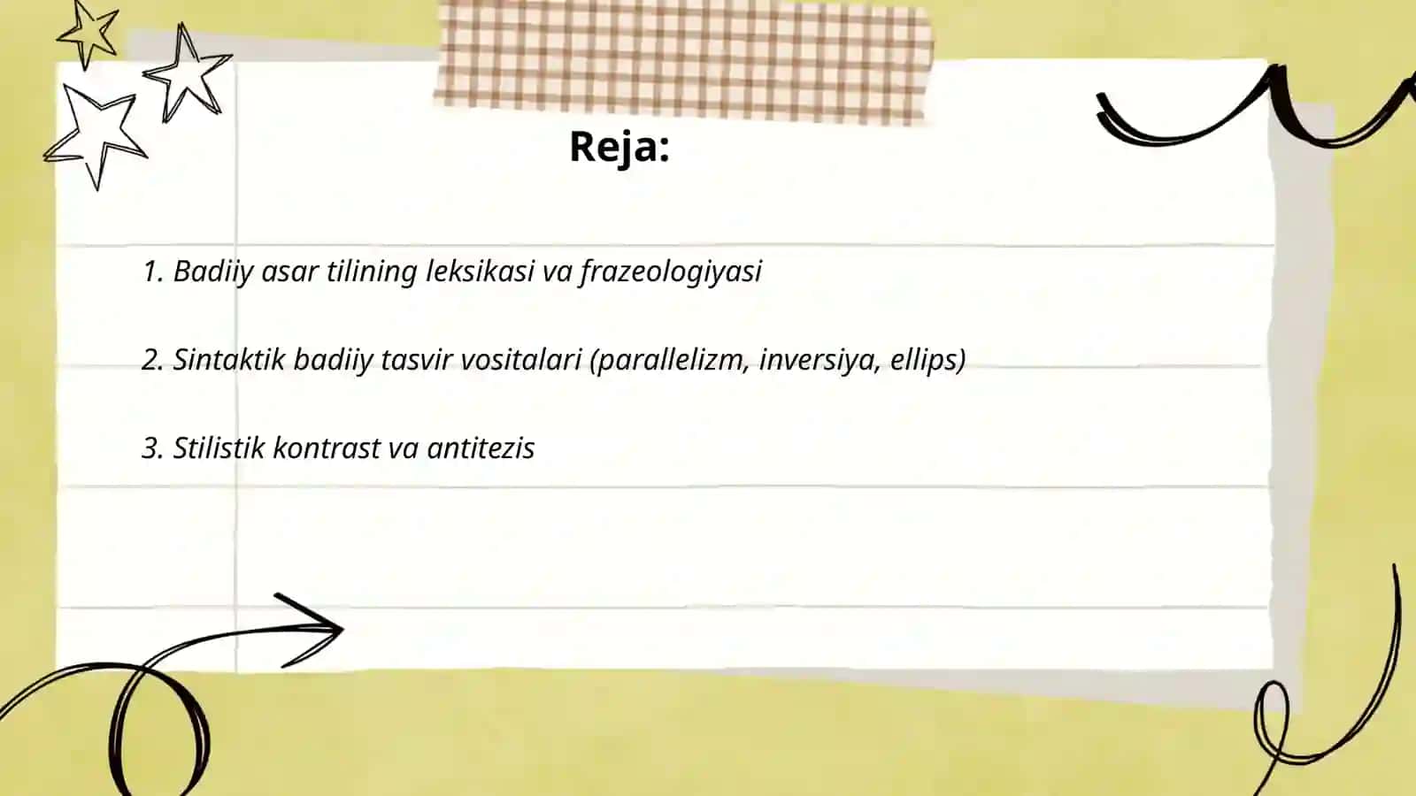 Badiiy asar tili va badiiy tasvir vositalari 2