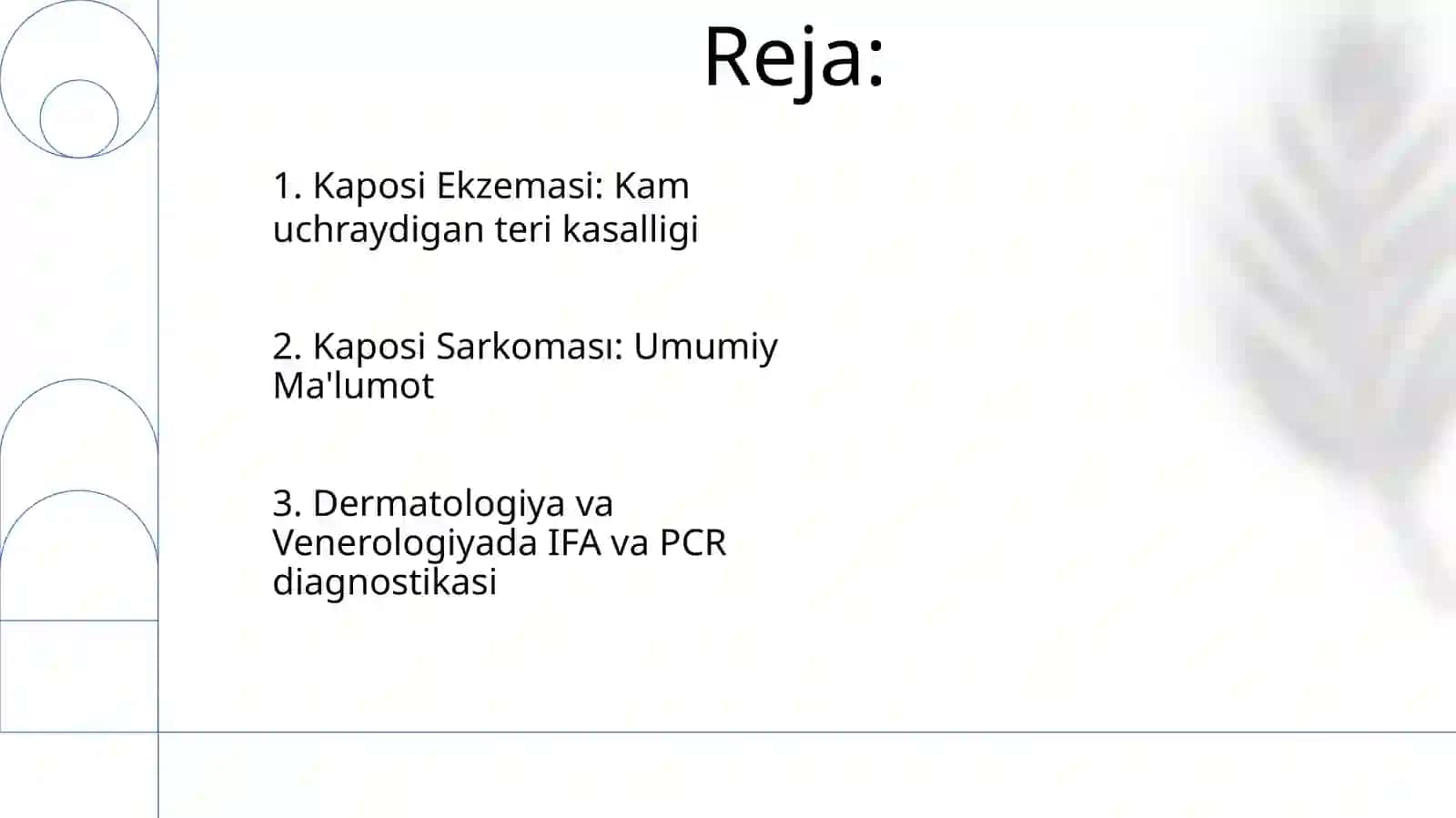 Kaposhining sarkomasi. Ekzema Kaposhi. IFA va PZR diagnostik usullarning dermatovenerologiyada qo‘llanilishi 2