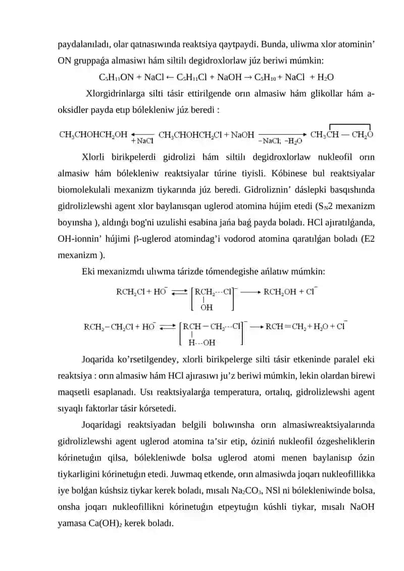 GIDROLIZ PROTSESSLERI 2