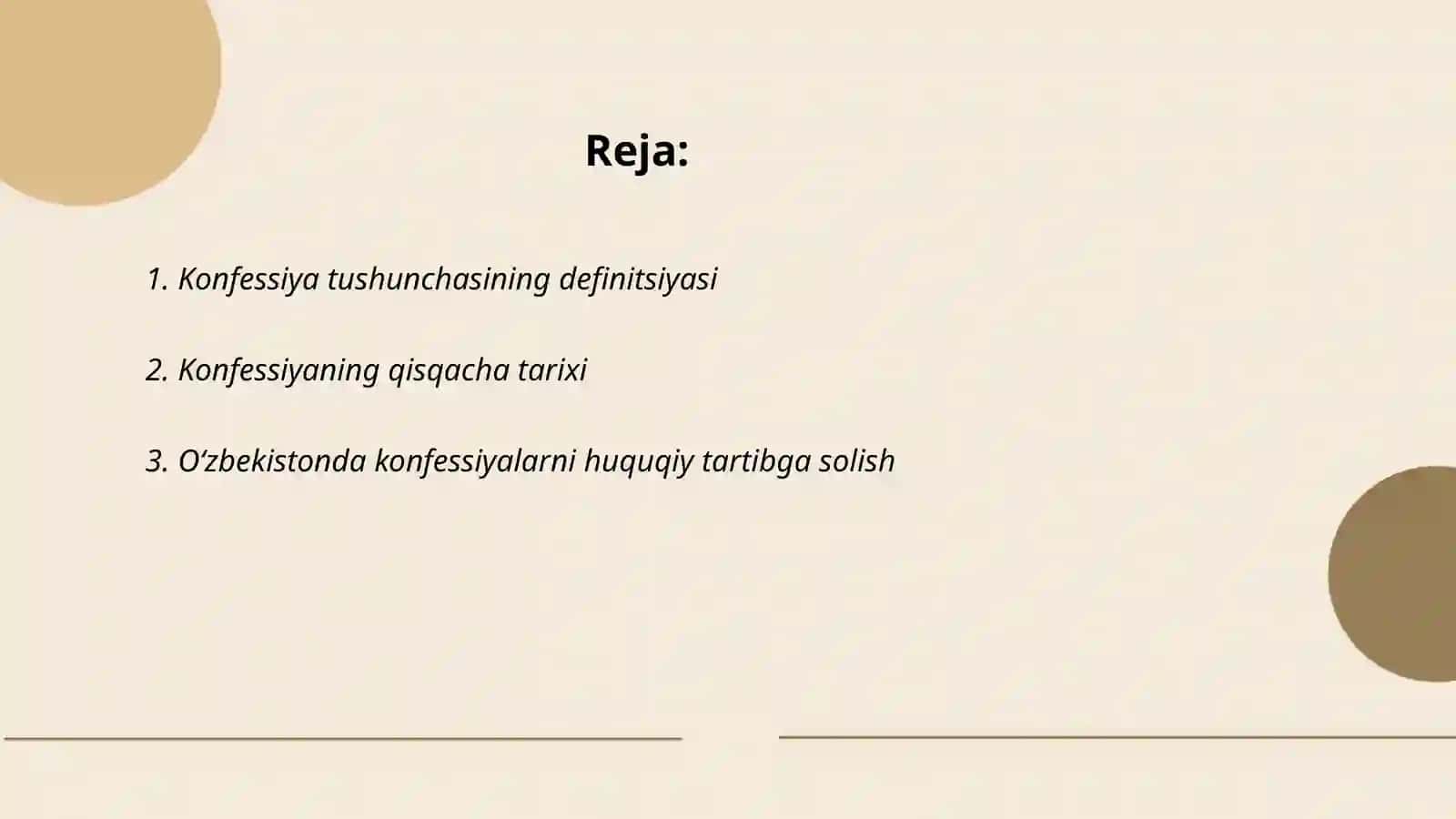 Konfessiya tushunchasining mohiyati va O‘zbekistonda faoliyat yurituvchi diniy konfessiyalar tasnifi 2