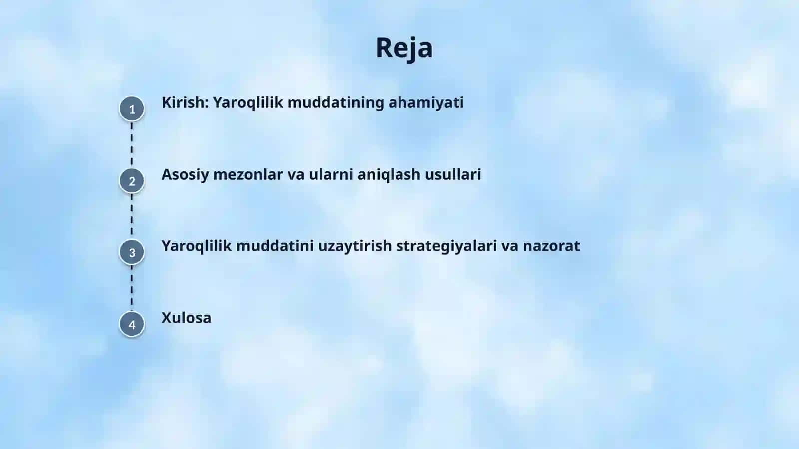 Mahsulotlarning yaroqlilik muddatini aniqlash mezonlari 2