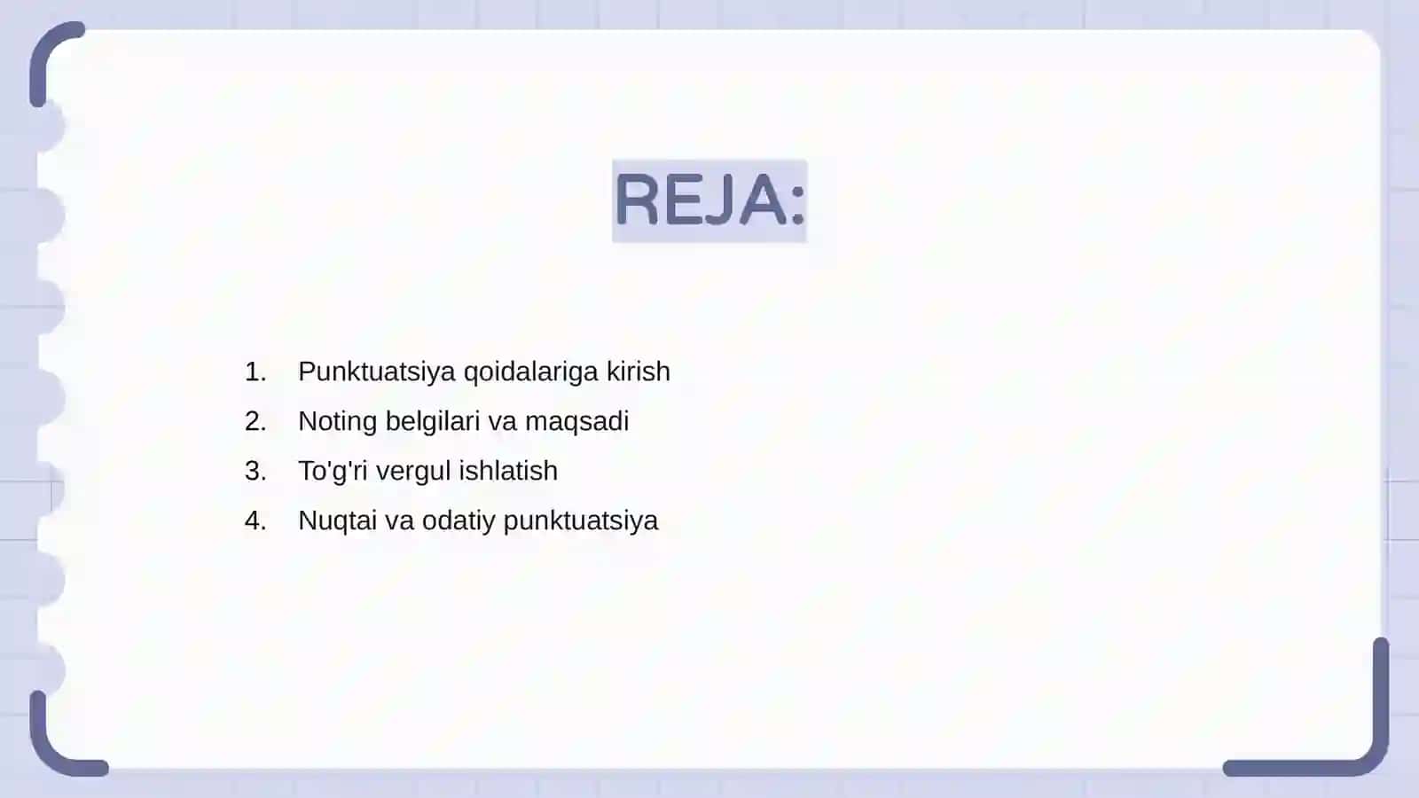 Punktuatsiya qoidalari 2