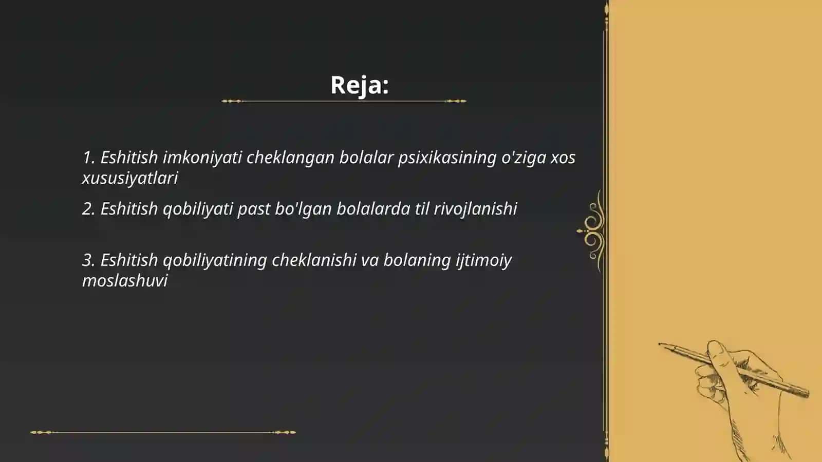 Eshtishda nuqsoni bòlgan bolalar psixik rivojlanishini tekshirish 2