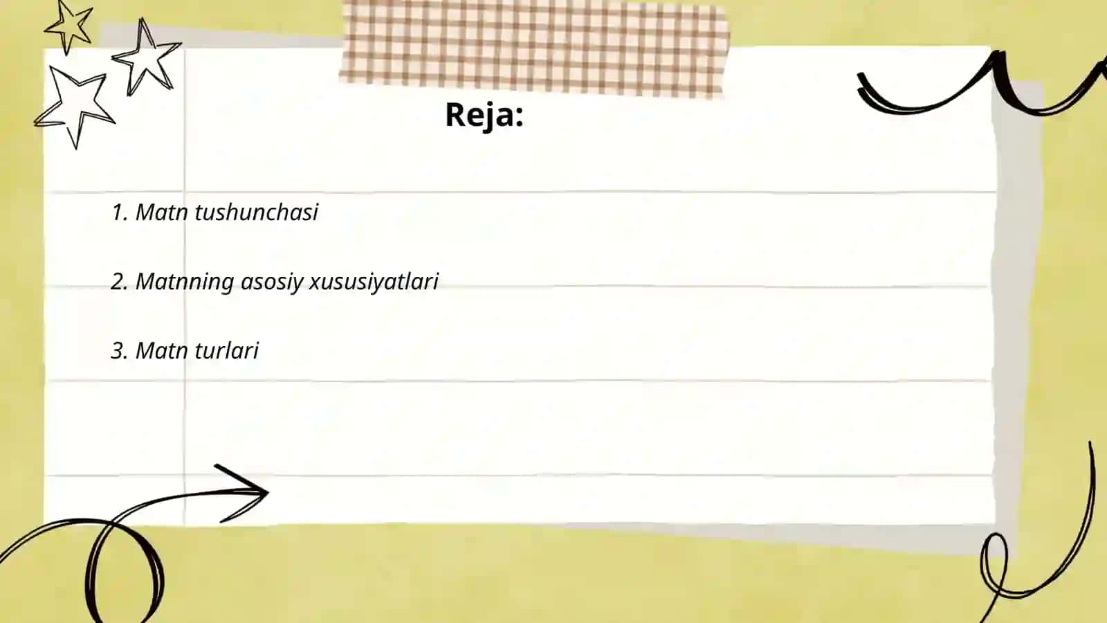 Matn va uning o'ziga xos xususiyatlari 2