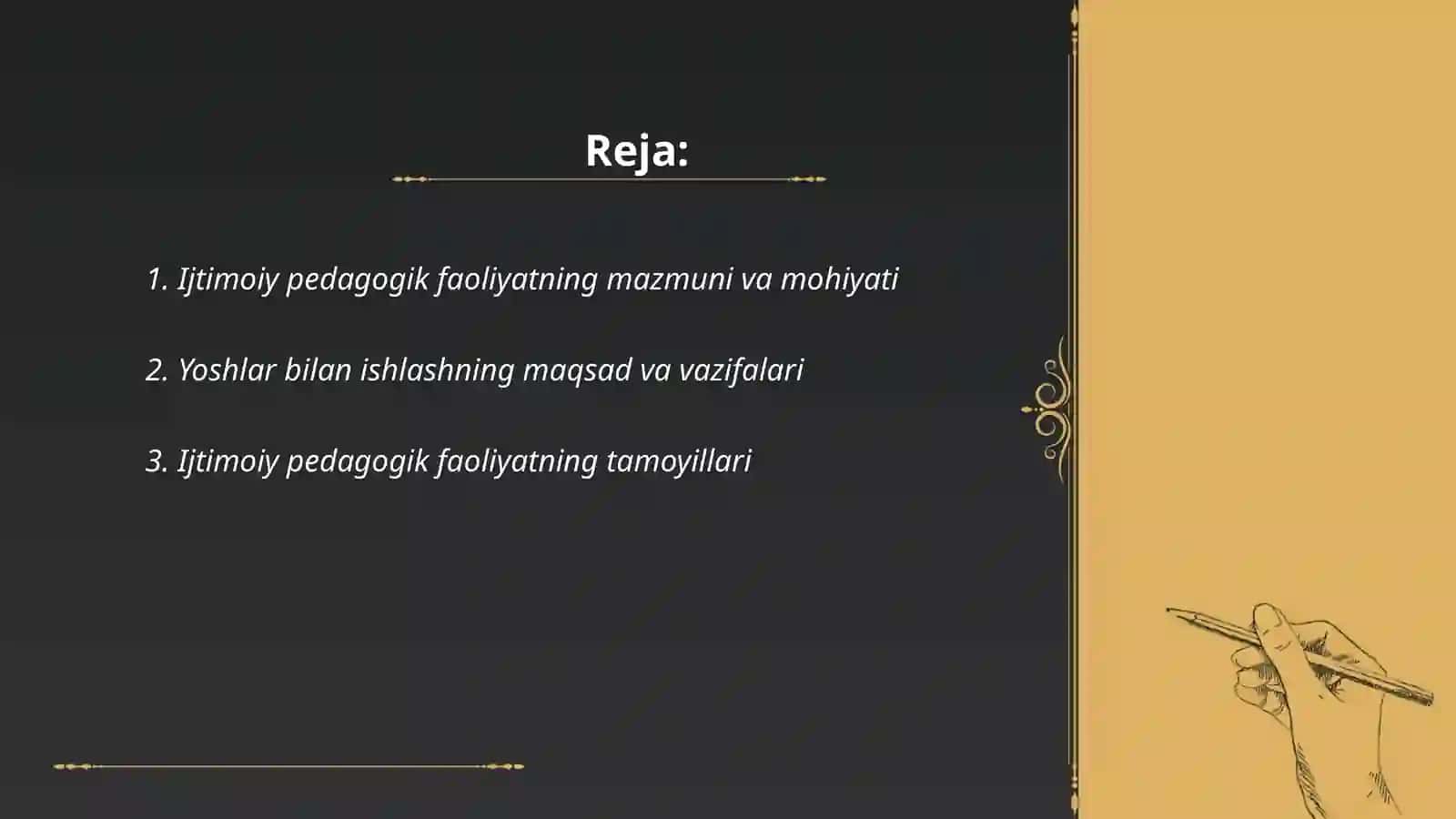 Yoshlar bilan olib boriladigan ijtimoiy pedagogik faoliyat:mazmuni,tuzilmasi,tamoyillari 2