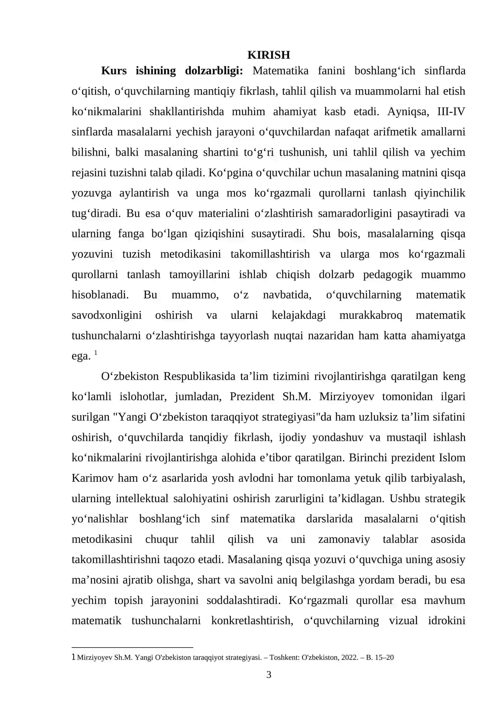 III-IV sinf matematika darsligidagi masalalarning qisqa yozuvini tuzish va ularga mos koʻrgazma tanlash 2