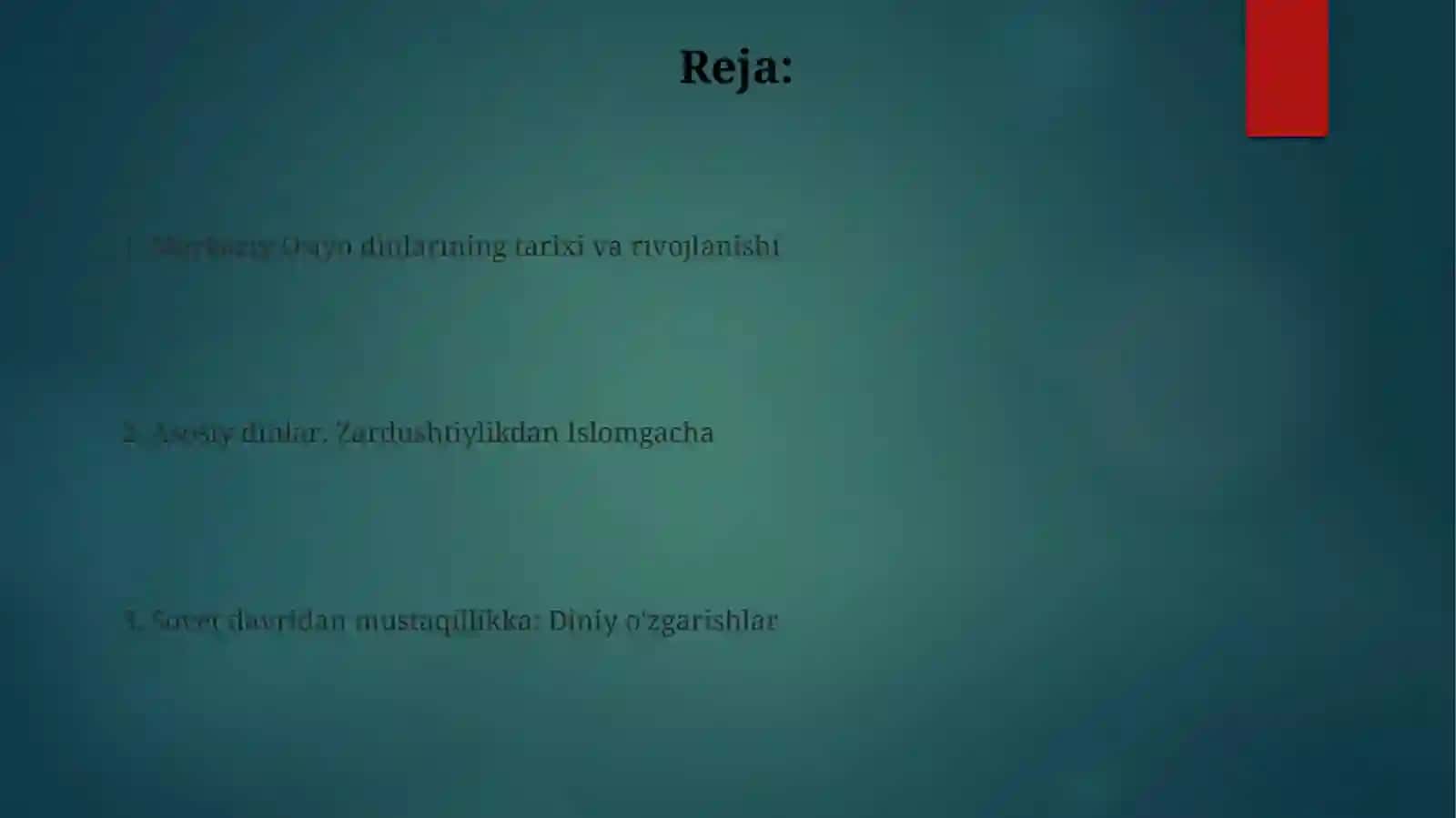 Markaziy Osiyo dinlari 2