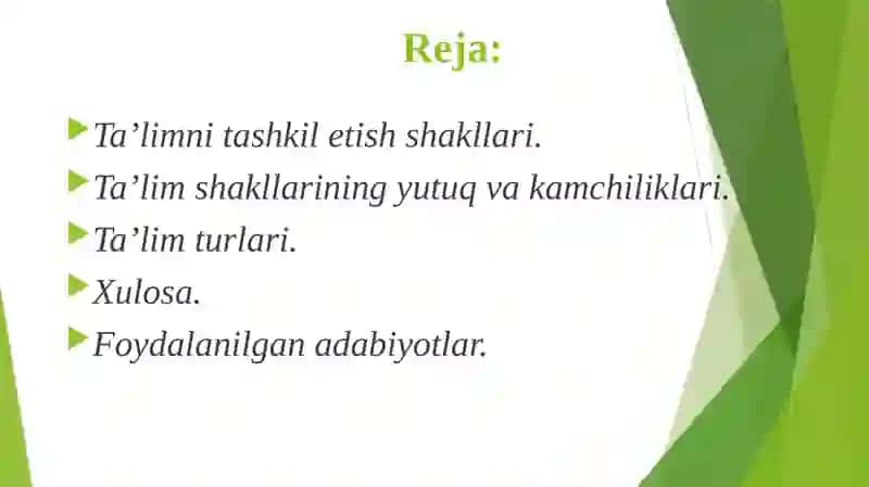 Ta’limni tashkilot ishtirok etish shakllari va shakllari 2