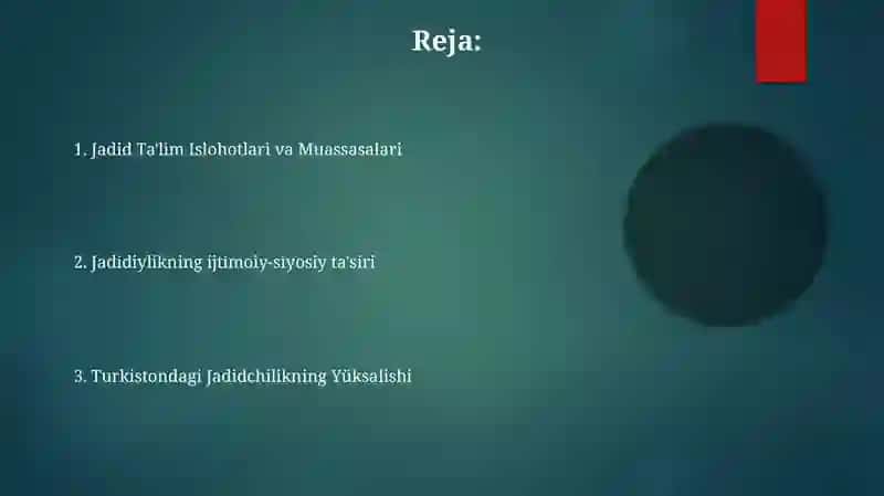 Jadid Ta'lim Islohotlari va Muassasalari 2