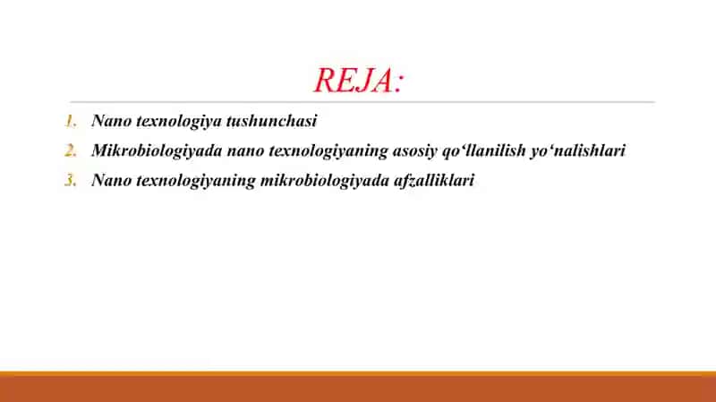 MIKROBIOLOGIYA MODULIDA NANO TEXNOLOGIYANING QO’LLANILISHI 2
