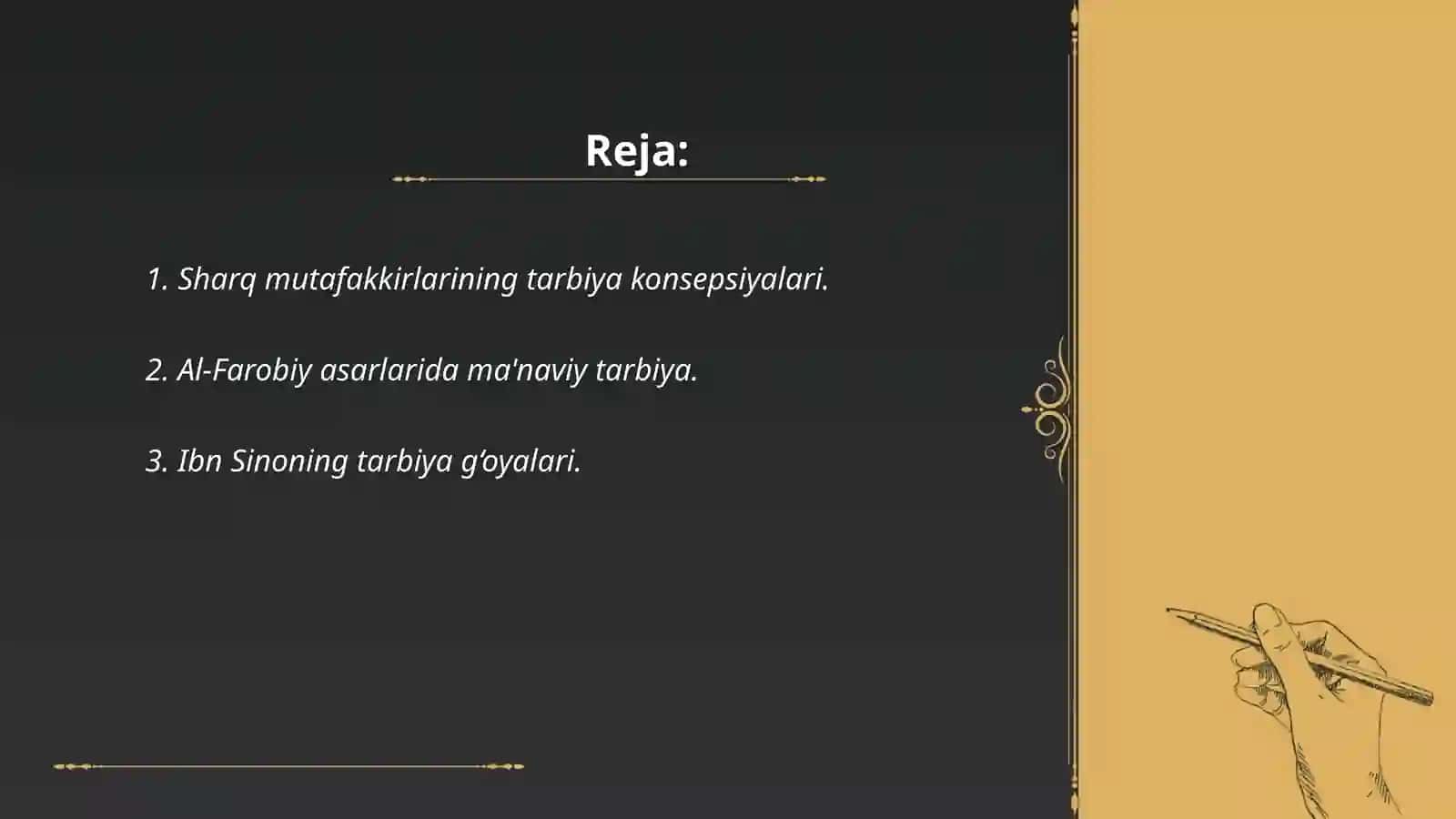 Sharq mutafakkirlari asarlarida tarbiya masalasi 2