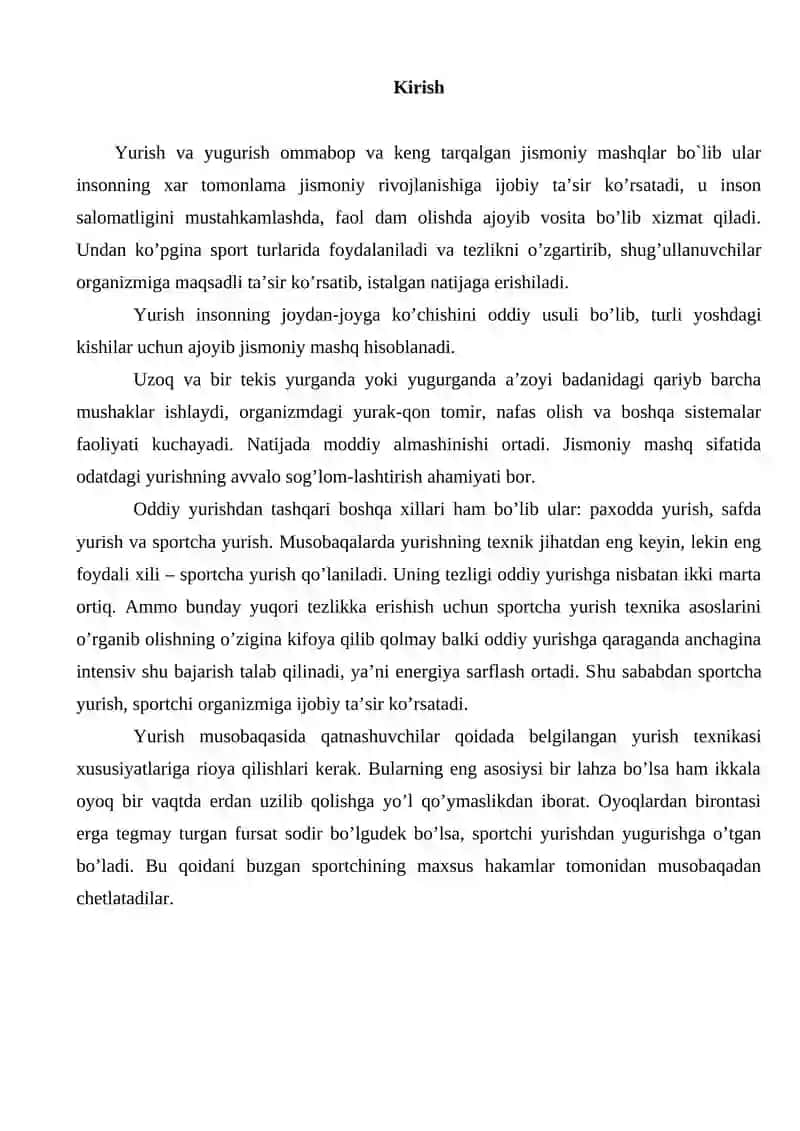 Yugurish texnikasi asoslari 2