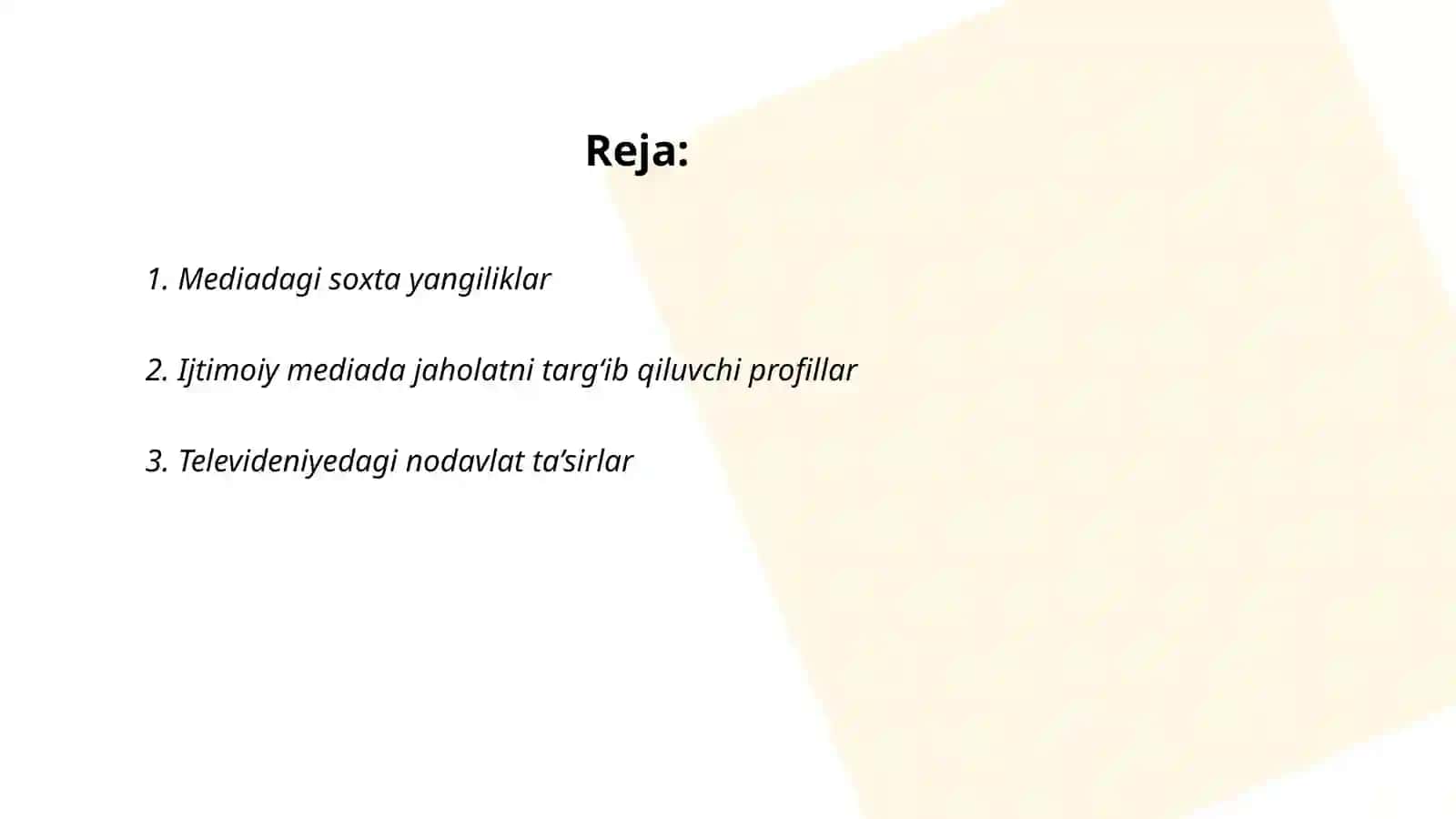 Jaholatning mediadagi targʻibi 2