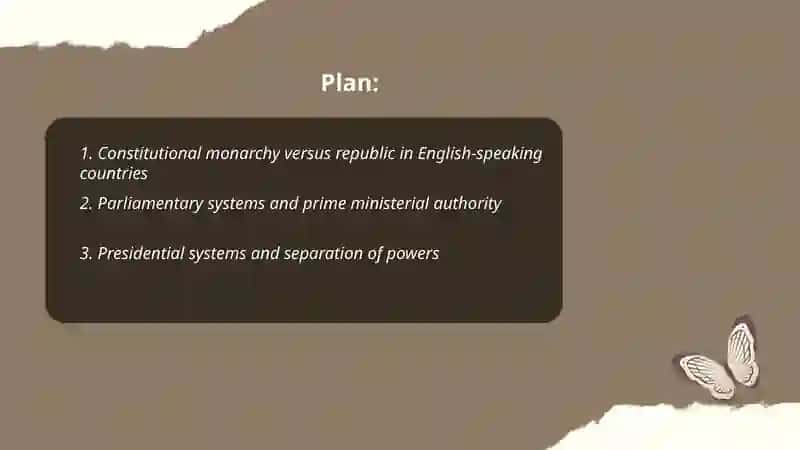 The political system of the english speaking countries 2