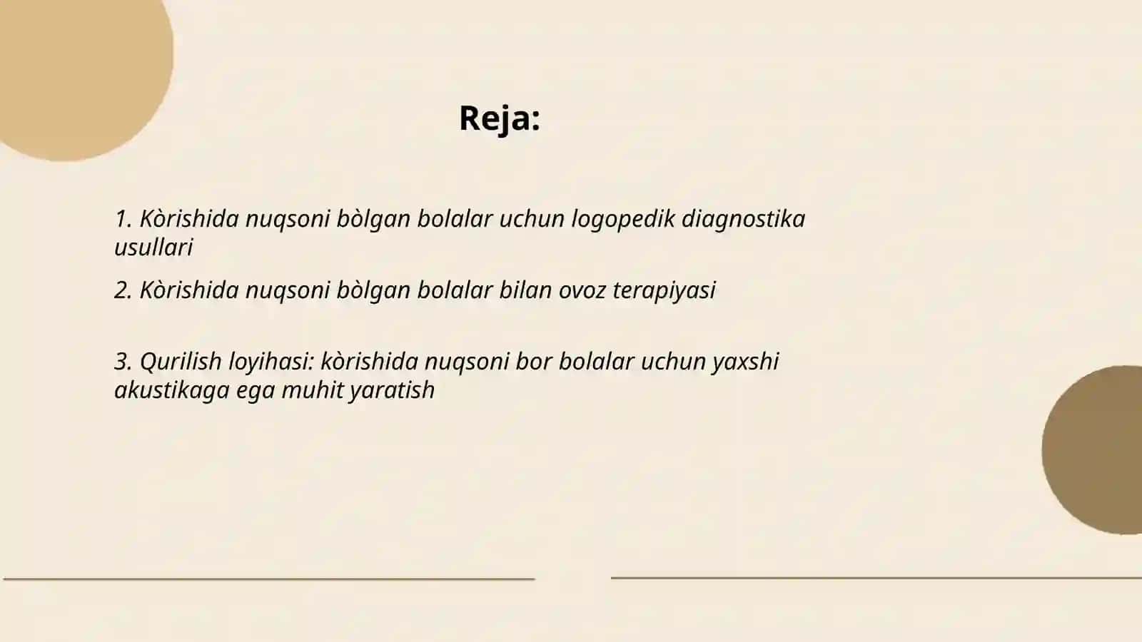 Kòrishida nuqsoni bòlgan bolalar bilan olib boriladigan logopedik ishlarning òziga xos xususiyatlari 2