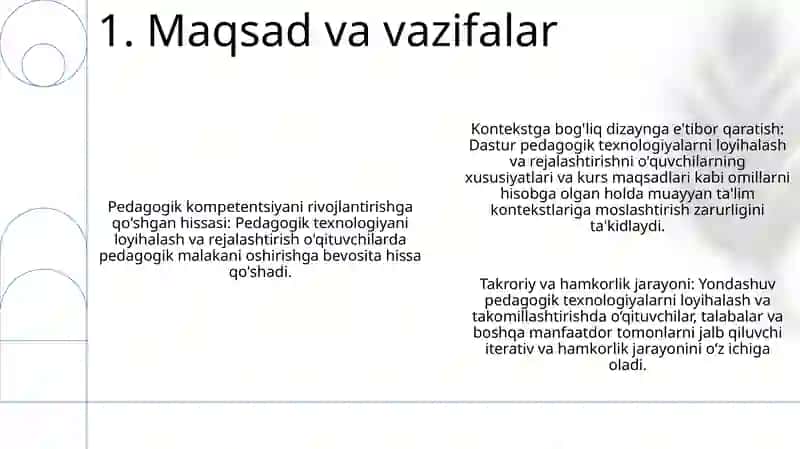 Pedagogik Kampetentlikni Shakllantirishda Pedagogik Tehnalogiyani Loyhalashtirish Va Rejalashtirish Yo‘Llari 2