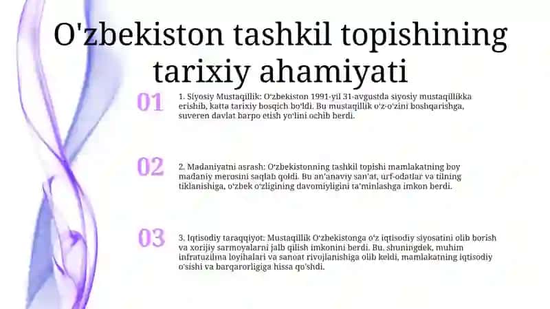 Mustaqil Òzbekiston Respublikasining Tashkil Topishi Va Uning Tarixiy Ahamiyati 2