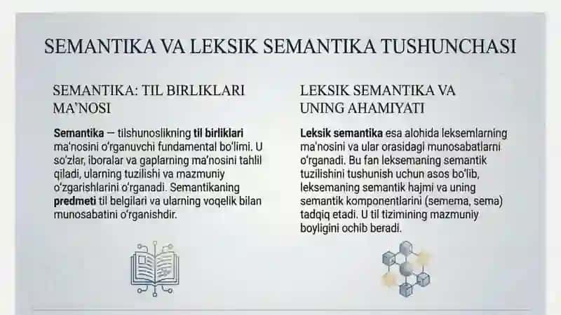 Leksemaning semantik tabiati leksema, semema va sema 2