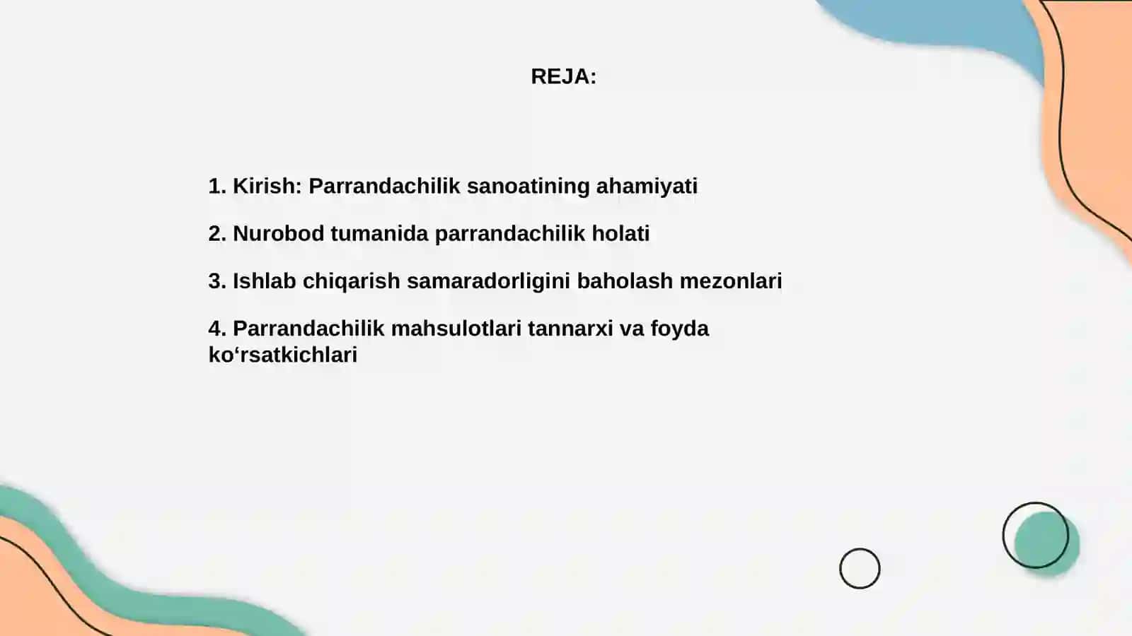 Parrandachilik mahsulotlarini ishlab chiqarishning iqtisodiy samaradorligi va uni oshirish yo’llari 2